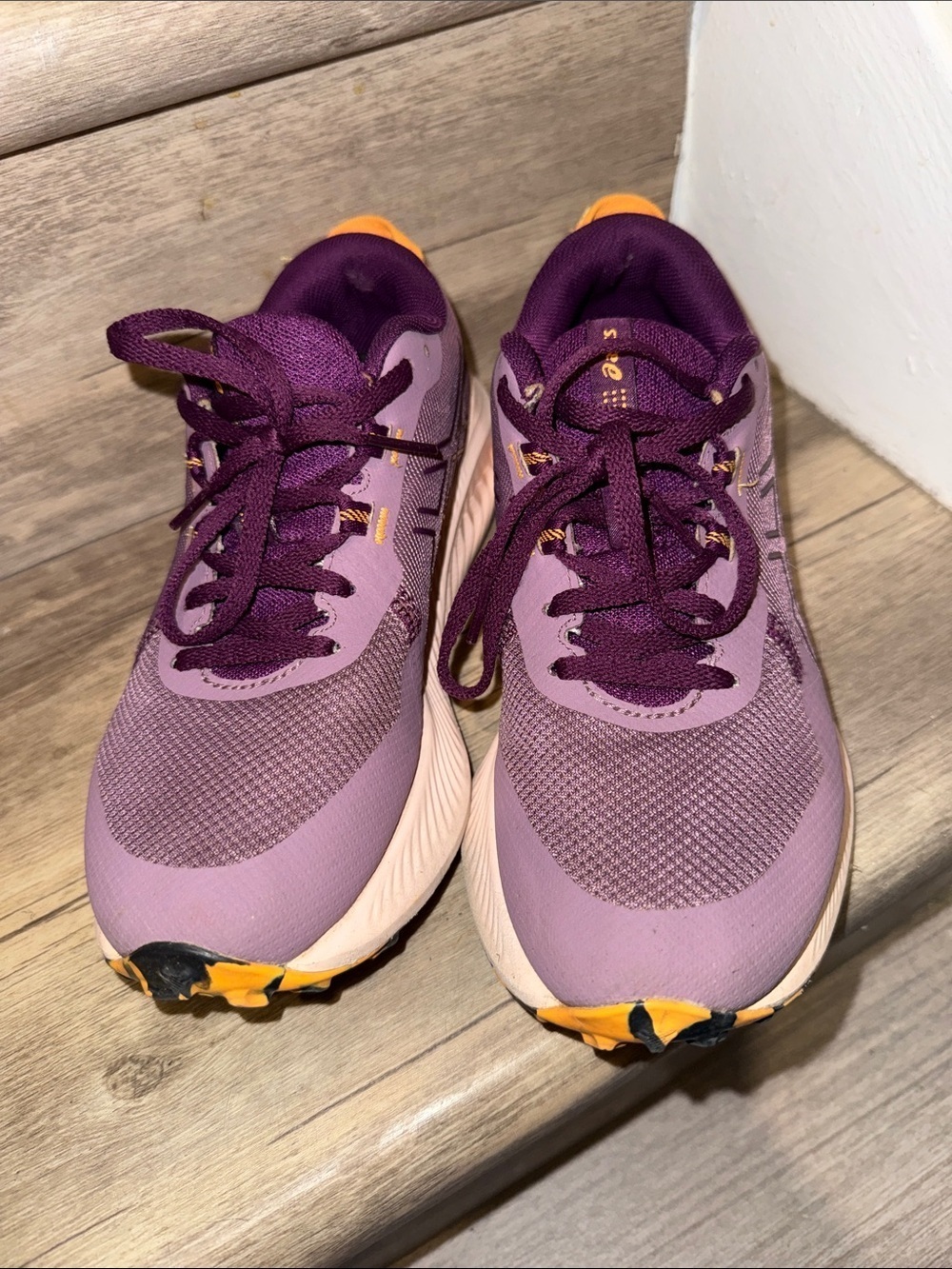 ASICS Women's Purple and Yellow Accent Athletic Shoes - Picture 2 of 7